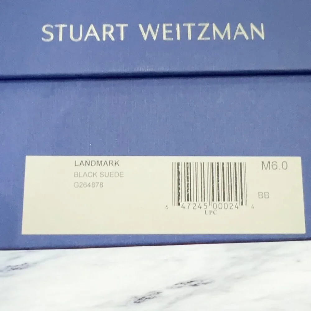 NIB Stuart Weitzman Landmark Over-the-Knee Black Suede Boots